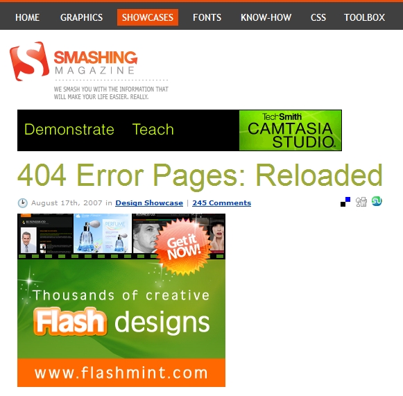 404 Error Pages 들의 디자인~