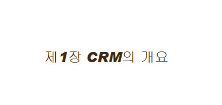 CRM의 모든것 - 제1장 CRM개요 / 2장 e-CRM 기능 및 사례
