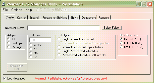 VMWare GUI Diskmanager