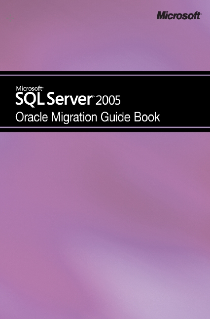 포켓북시리즈 - SQLServer 2005 오라클 마이그레이션 가이드