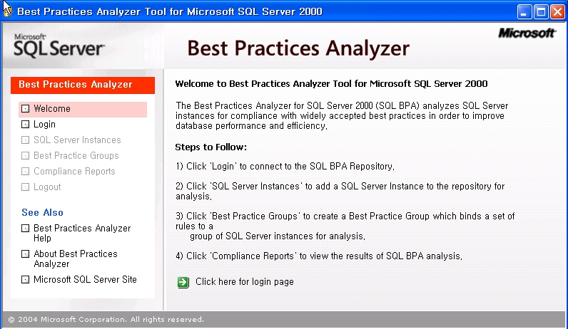 Best Practices Analyzer Tool for Microsoft SQL Server 2005