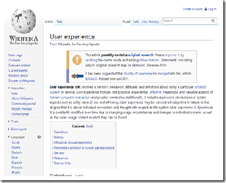 사용자 경험(UX)과 사용자 경험 디자인(UX Design) - 위키피디아 정의 살펴보기