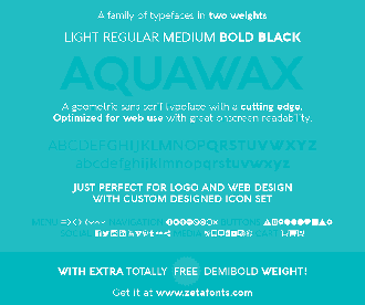 aquawax 영문폰트